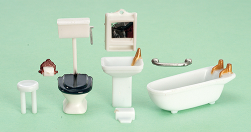 1/4" Scale Bathroom Set, 8 pc.